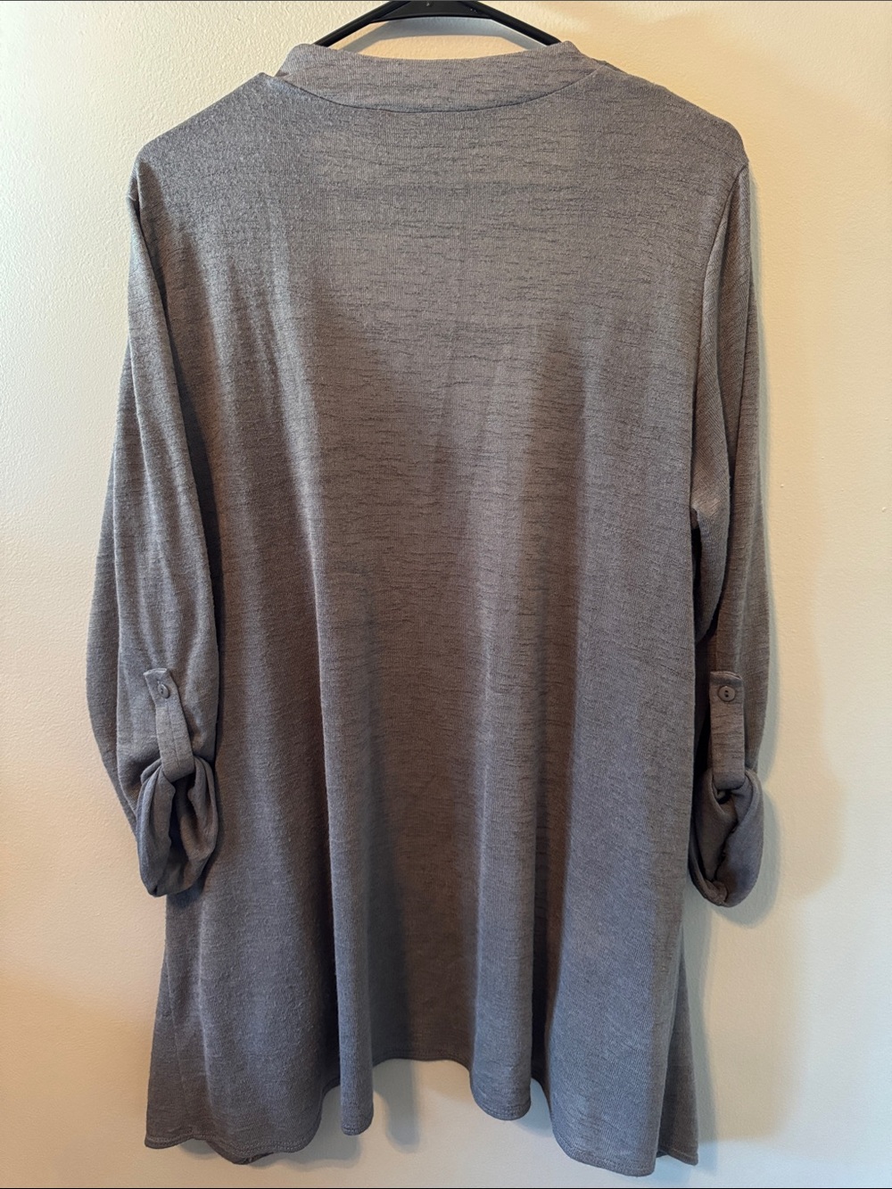 Picadilly Fashion Gray Open-Front Cardigan - Picture 4 of 6